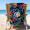 proof beach towel with a V-VOLCOM LOGO4 pattern - soft,absorbent,quick-drying,machine washable - perfect for swimming,camping,bathing