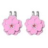 Golf Ball Marker Hat Clip Magnetic Removable Golf Ball Position Marker Romantic Cherry Blossom Pattern One Putt Golf Accessories