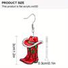 2024 Creative Christmas Boots Acrylic Earrings - Fashionable and Versatile Design