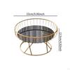 Iron Wire Fruit Serving Bowl Creative Vegetable Stand Holder Round Tray for Outdoor
