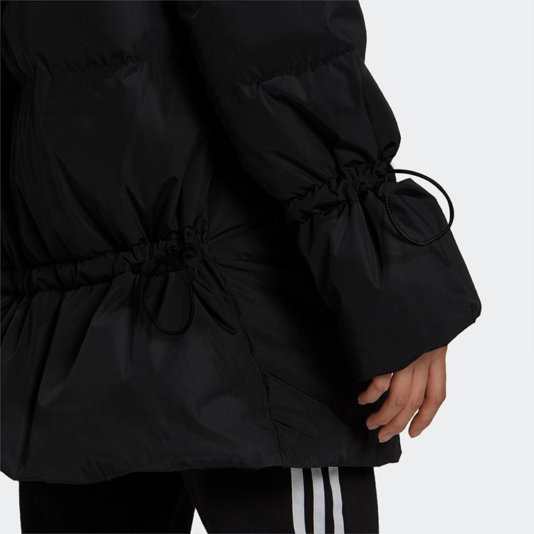 adidas Originals Winter Casual Solid Color Hooded Down Jacket Women Outerwear Black GU1782