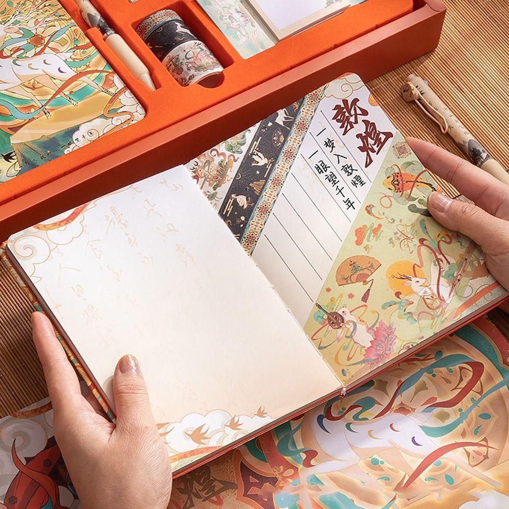 Good-looking 3D Pattern Scrapbook Full-Color Notepad Chinese Style Notebook  Office Supply