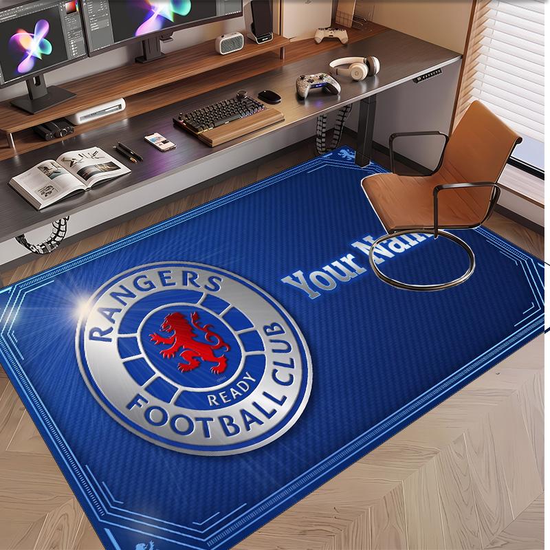 Personalized Crystal Velvet Carpet Rangers FC Pattern Non Slip Floor Rug