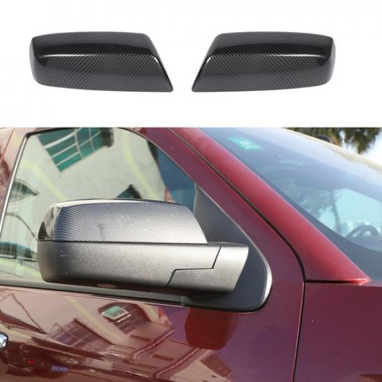 2Pcs Side Door Rearview Mirror Cover Trim For Chevy Silverado GMC Sierra 2014-18