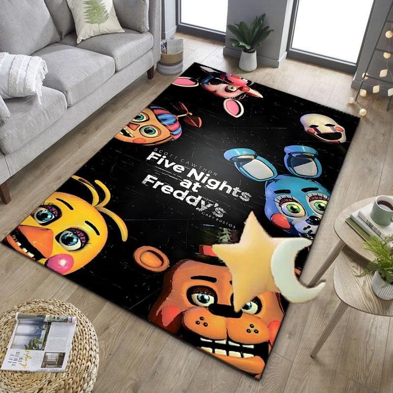 Five Nights Teddybär Büro Teppich Stuhlunterlage, Spielteppich, Geeignet für Eingangsbereich, Schlafzimmer, Wohnzimmer, Schreibtisch, Weihnachtsgeschenk