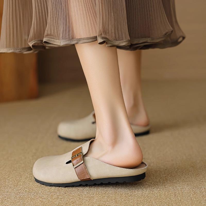 Women's new summer Boken bag head half slippers one pedal lazy shoes large size women's shoes