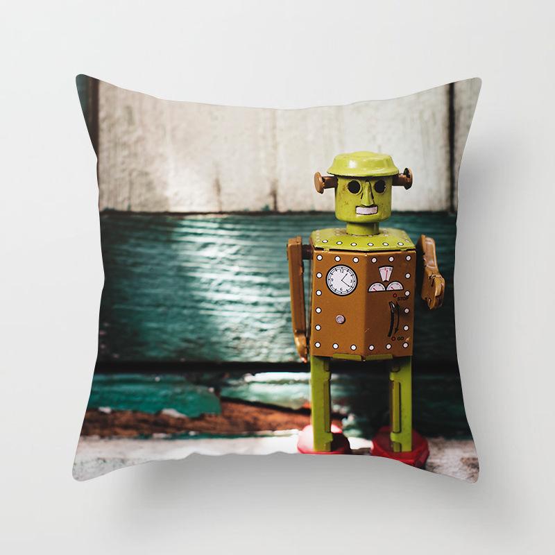 Modern Simple Landscape Car Print Sofa Pillow Cushion Cover Home Soft Furnishings