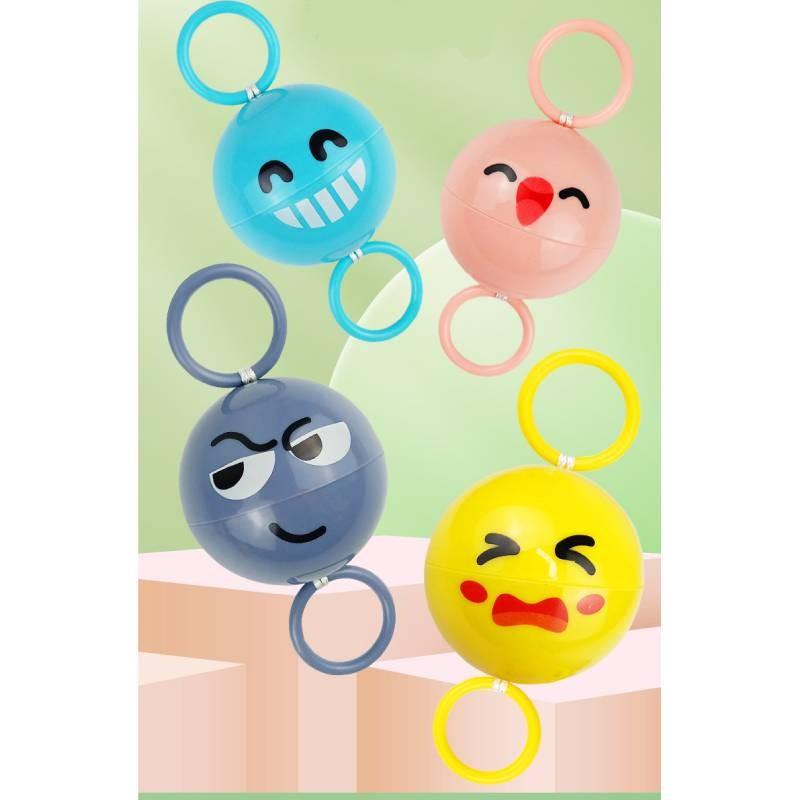 New Cute Whistle Ball Colorful Light Up Spinning Toy For Kids Eye Coordination Fun