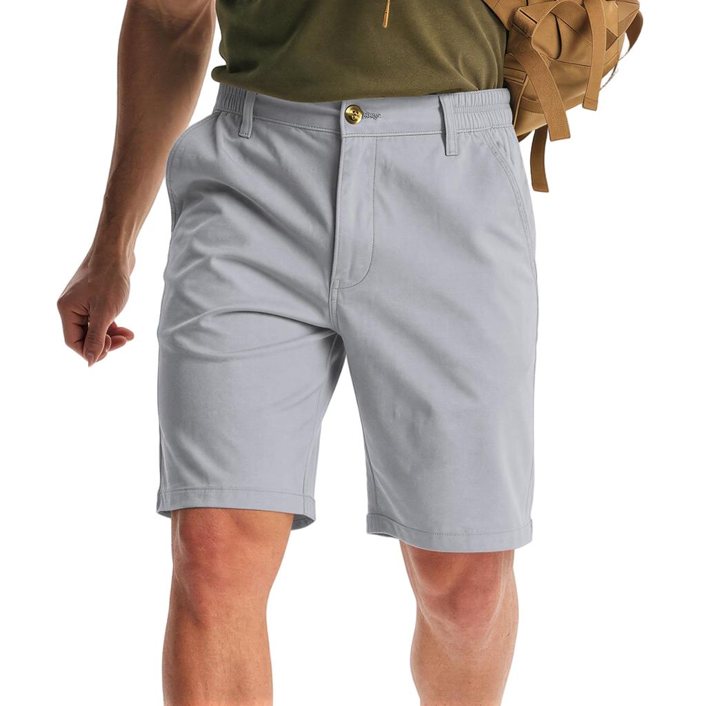 Men's Golf Dress Shorts Work Flat Front Shorts For Men With 3 Pockets Quick Dry