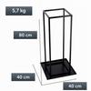 KADAX Firewood Rack Fuel Wood Metal Basket for Fireplace 80 Cm