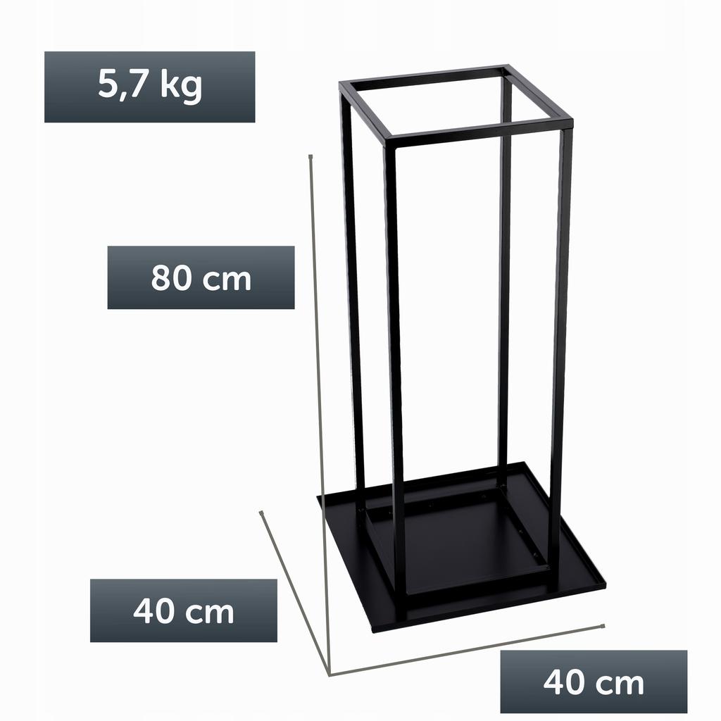 KADAX Firewood Rack Fuel Wood Metal Basket for Fireplace 80 Cm