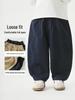 Right European Boys' Pure Cotton Work Pants - 2026 Spring & Autumn Style, Medium & Large Casual Trendy Children's Wear