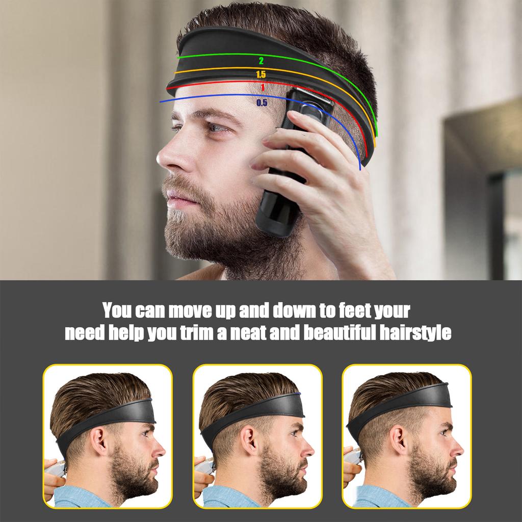 Neck Hair Liner Haircut Band Curved Silicone Haircut Repositionable Band for Clippers Beginners
