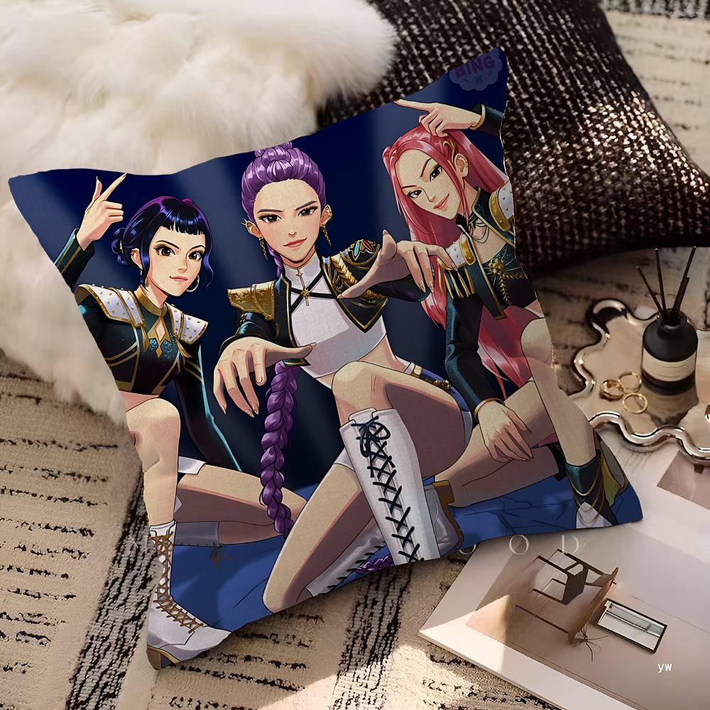 Classic Kpop D-Demon Movie Hunters Pillow Cover Sofa Cushion Cover Home Room Decoration Children Gift