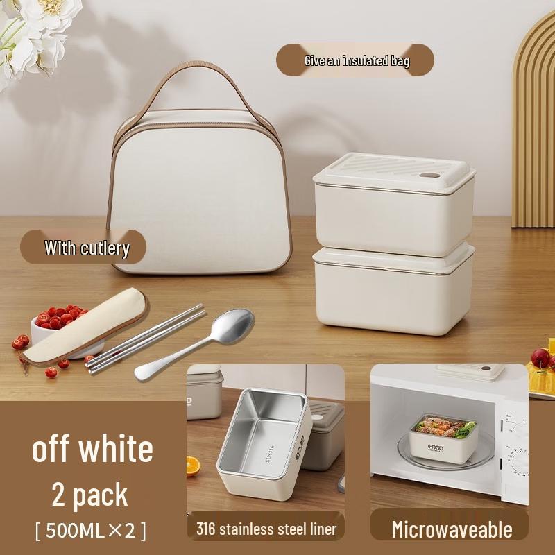 

ZISIZ Microwaveable Insulated Stainless Steel Lunch Box Set