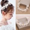 Pearl Flower Headband Bridal Headdress Wedding Crown