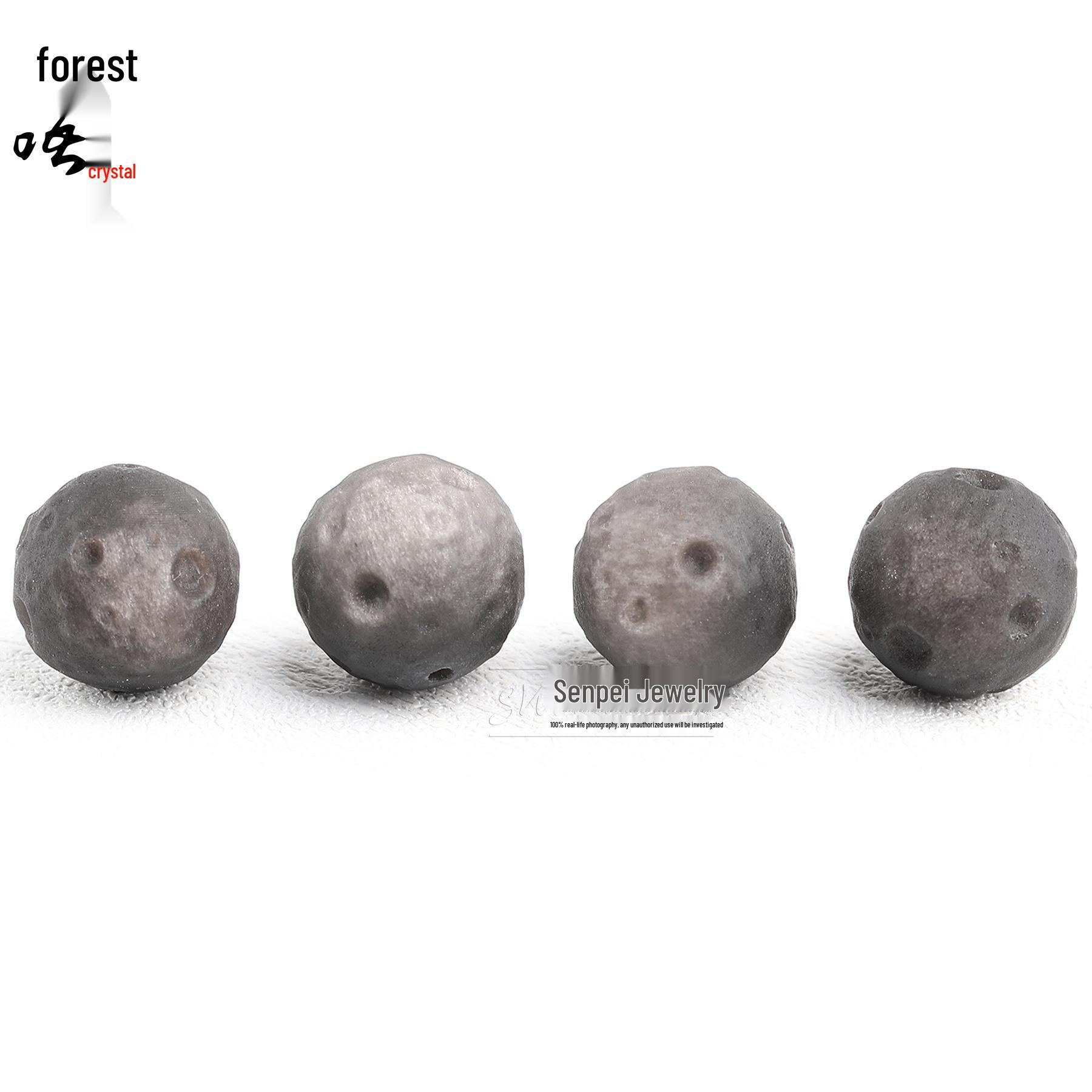 Natural Silver Obsidian Meteorite Loose Beads for DIY Jewelry 10mm per piece