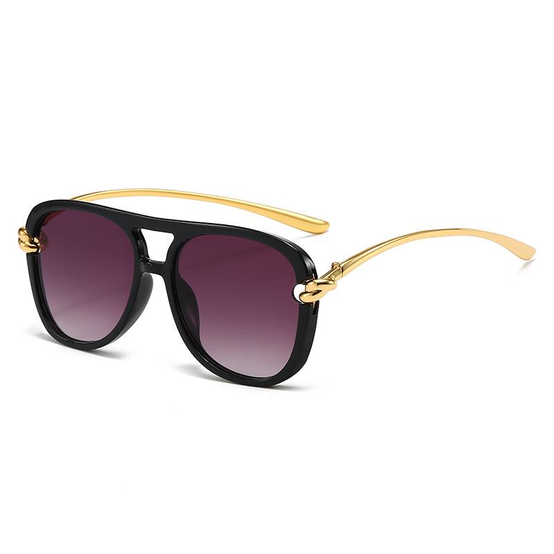 Retro Pilot Women's Sunglasses New Metal Oval Sunglasses Men's Luxury Sunglasses Fashion Outdoor Sunshade Large Frame Sunglasses