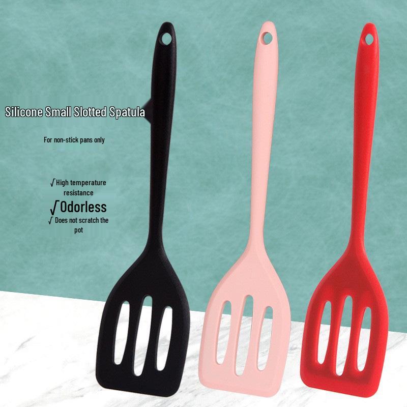 Spot All-in-One Small Silicone Slotted Spatula - Ideal for Baby Food & Non-Stick Cookware.