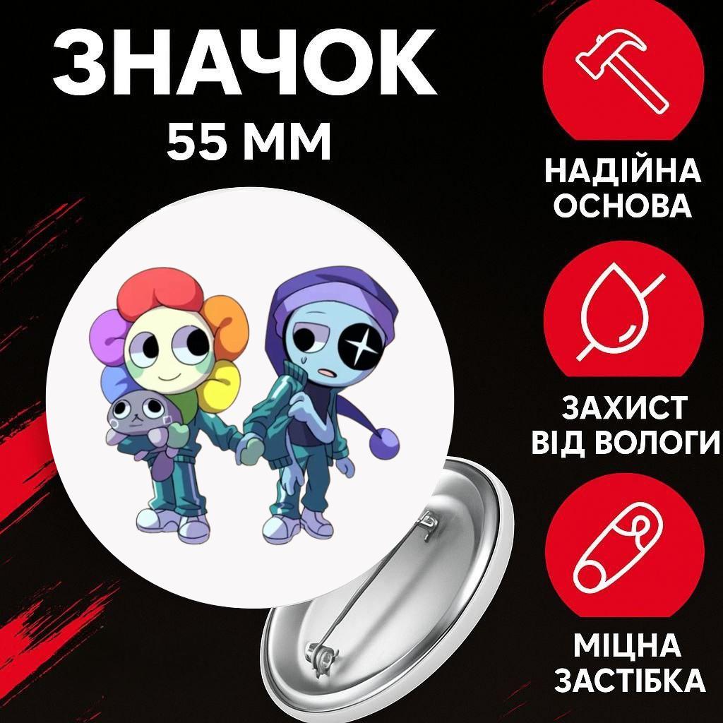 

Значек В Мире Дэнди (Денди) Roblox Dandy s World на булавке на рюкзак 55 мм 1 шт 44 різнокольоровий