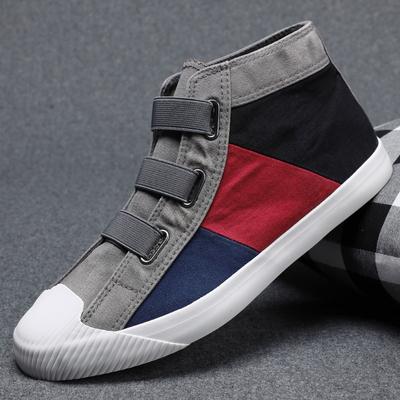 Hochwertige Herren-Freizeitschuhe Klassische Canvas-Schuhe mit runder Zehenpartie für Herren Hochwertige lässige farbige Turbo-Boden Herren-Sneaker