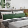 Sofa Cushions 2 Pieces Dark Green 200 x 40 cm Cord Fabric