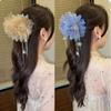 Flower Tassel Hair Clip For Women Girls Shark Ponytail Clip Headdress Temperament Headwear Hair Accessories Gifts