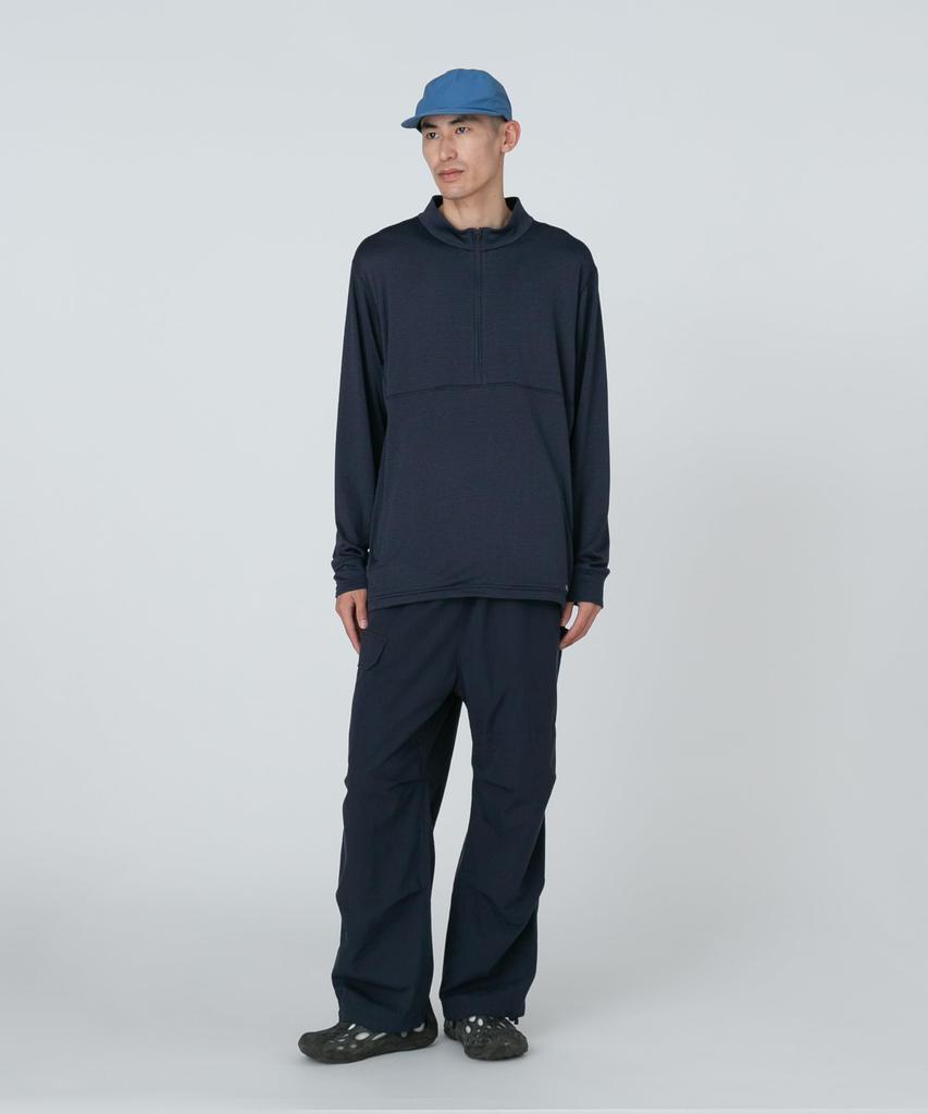 Breathable Dry Grid Half Zip Pullover size Festivals Camping Outdoor [Snow Peak] XLNAVYSW-25SU009