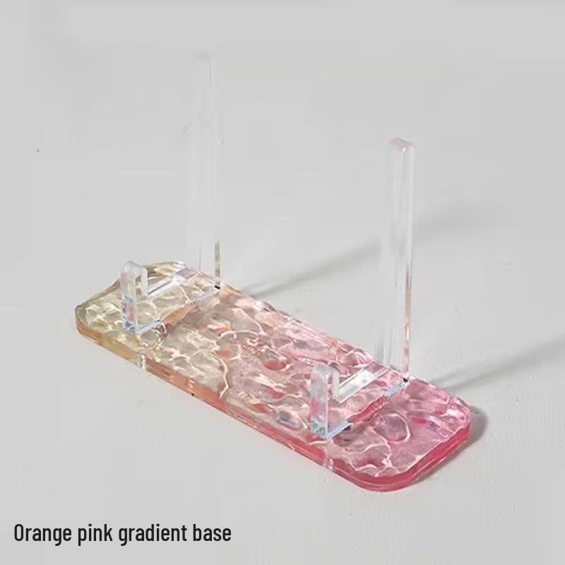 

Water Pattern Acrylic Badge Display Stand - Transparent High-Gloss Square Desktop Card Storage Tray