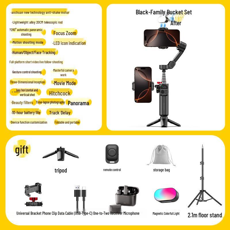 X2 Mobile Stabilizer: Portable Anti-Shake Gimbal & Selfie Stick for Video & Photo