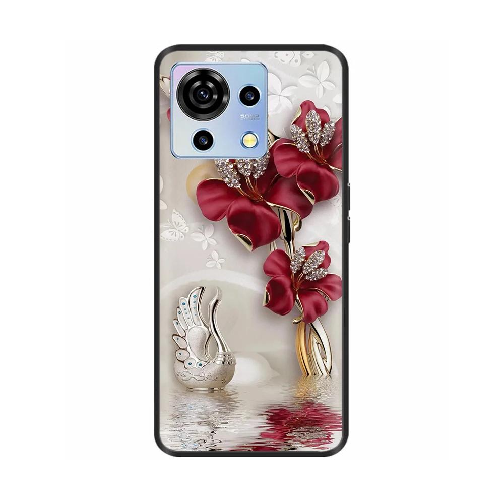 Custodia per ZTE Blade V50 Vita in Silicone Liquido Protezione Completa Copri Telefono per ZTE Blade V50 Vita V50Vita Nuovo Design Retro Morbido