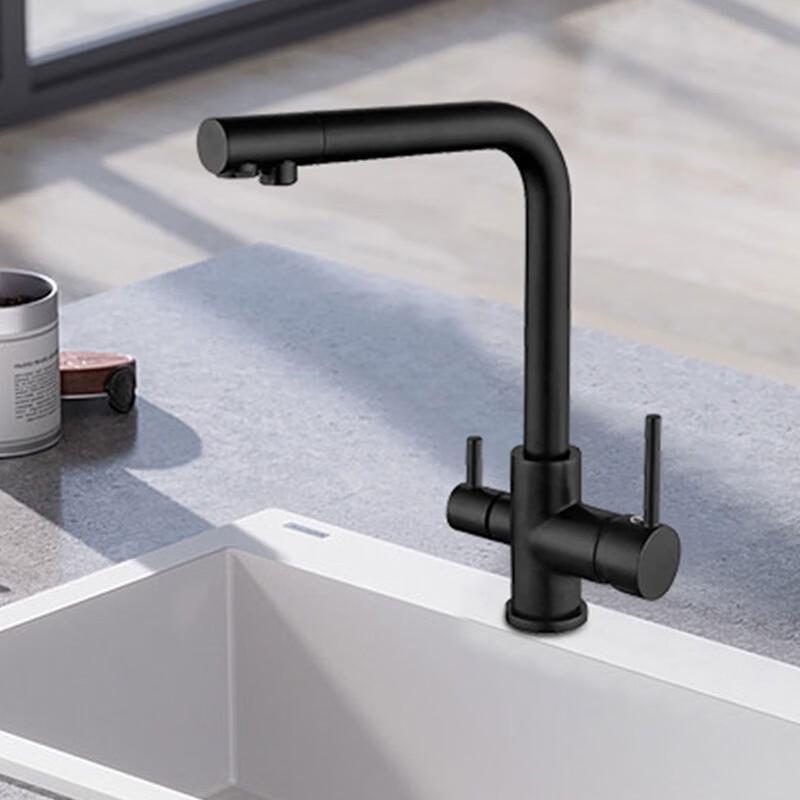 TLXT Kitchen 3-in-1 Pull-out Direct Drink Water Faucet