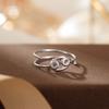 Banyan Tree S925 Silver Double-Layer Zodiac Ring: Elegant, Unisex, Trendy Index Finger Accessory