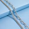 Hip-hop Style Punk Retro Figaro Chain, Threaded Chain, 2 Double Neck Necklaces