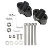 Chrome Handlebar Riser Clamp Chrome CNC Aluminum Alloy for R18 Classic Motorcycle 2020‑2021 Black