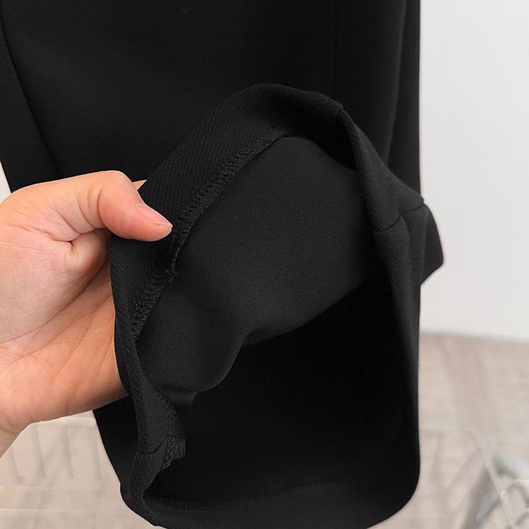 Early Spring Comfortable Plus Size High Waist Black Flare Pants for Women