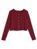 Schlankmachender Cardigan im koreanischen Stil mit langen Ärmeln - Elegantes, vielseitiges Oberteil für Damen für Herbst/Winter