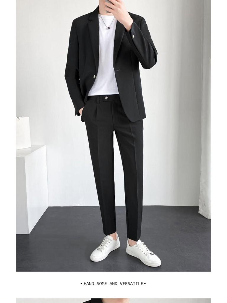 Men's Korean Style Business Casual and Groomsmen Suits for Spring/Autumn