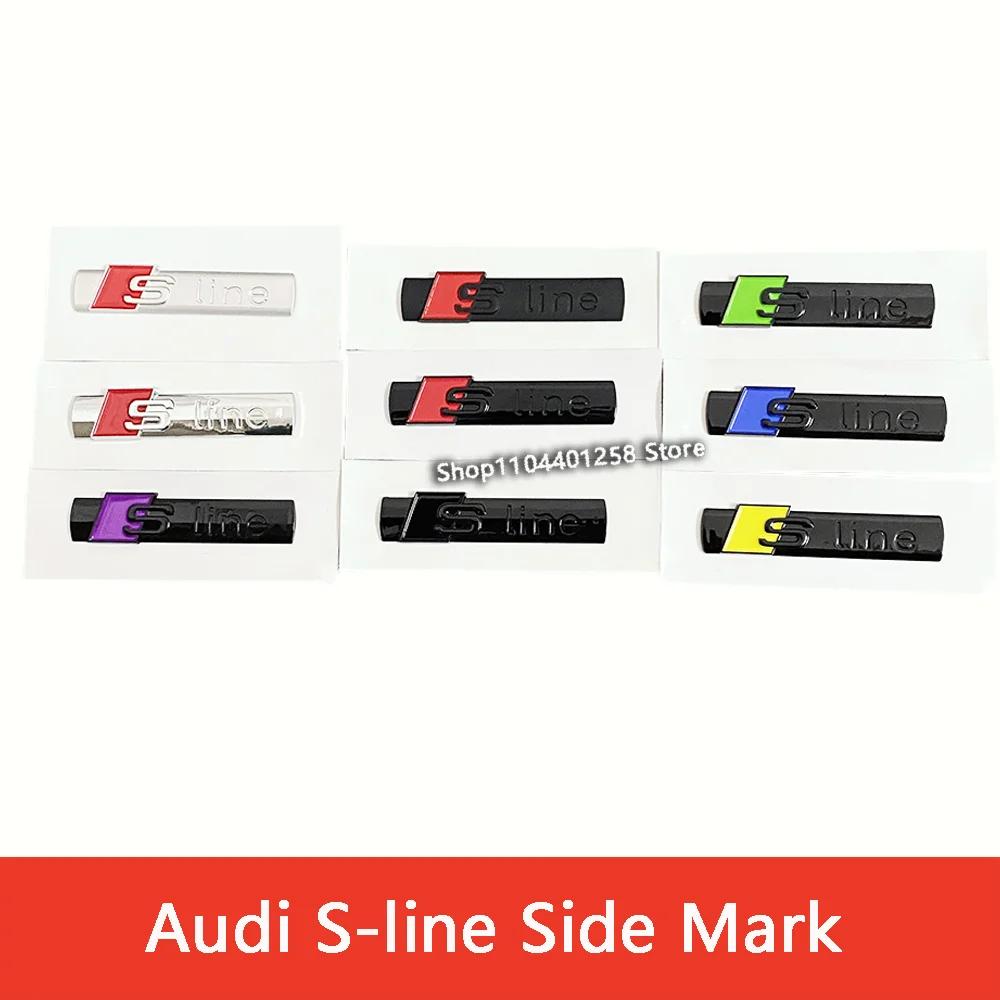 Sline Logo Car Fender Side Badge Emblem A1 A2 A3 A4 A5 A6 A7 A8 TT S3 S4 S5 S6 S7 Q2 Q3 Q5 Q7 Q8 RS3 R8
