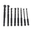 8Pcs Masonry Drill Bit Cemented Carbide 6.35mm Hex Shank Black Set Kit for Tile Concrete