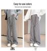 Petite Wool Blend Pinstripe High Waist Wide Leg Pants - Slimming, Loose Fit for Autumn/Winter