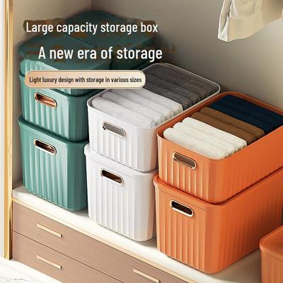 Stabile Haushalts-Aufbewahrungsbox für Kleidung und Snacks – Behälter mit Kunststoffüberzug für Wohnzimmer oder Kinderzimmer