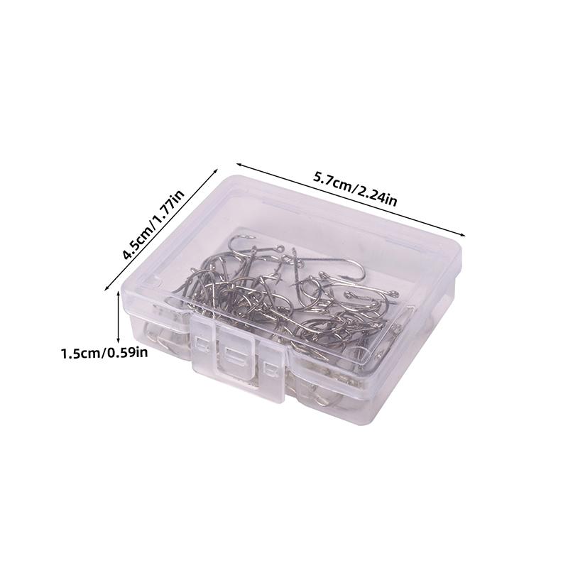 

50Pcs Fishing Hooks Fly Fishing Accessories Set Barbed Single Circle Carp Hook High Carbon Steel Sea Fishinhook Metal Is Durab one size