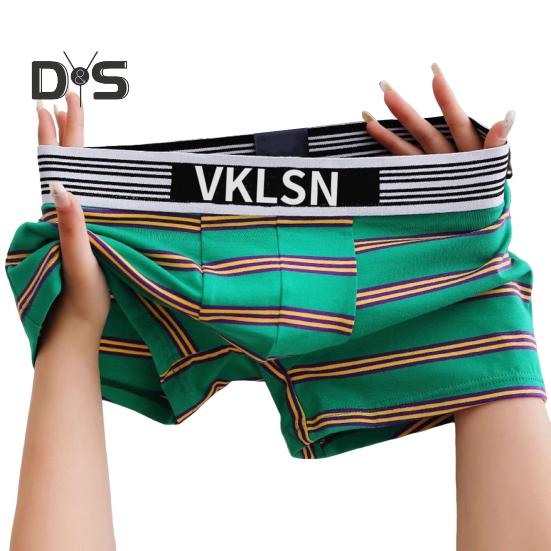 

Чоловіча нижня білизна-боксер середньої посадки U-опуклий смугастий принт, дихаючі, гладкі лінії, шорти, трусики, гладкі лінії, боксери L зелений