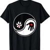 Yin Yang Human Handprint and Dog Paw Print Heart Dog Lovers' T-Shirt