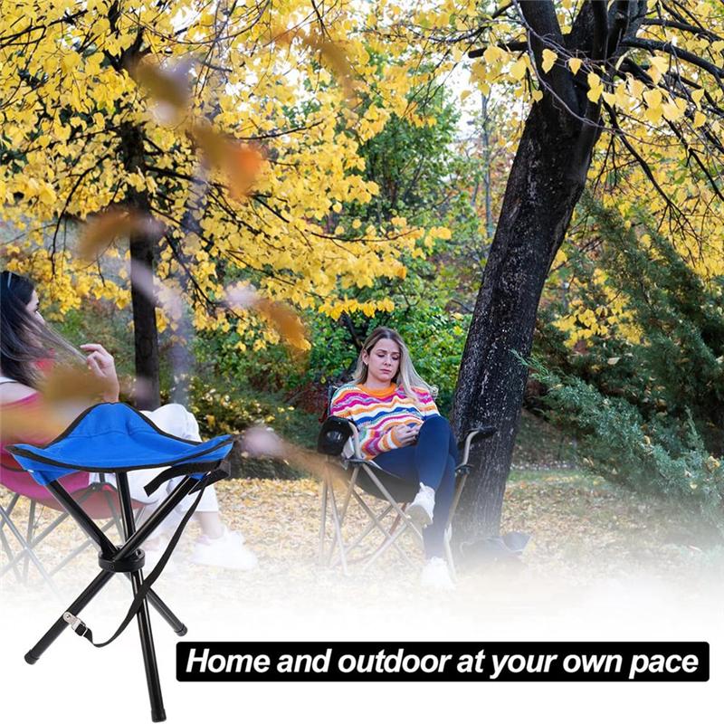Good-Portable Folding Camping Stool, Tripod Seat, Folding Camping Chair, Outdoor Travel Medium Chair For Picnic Garden Lawn