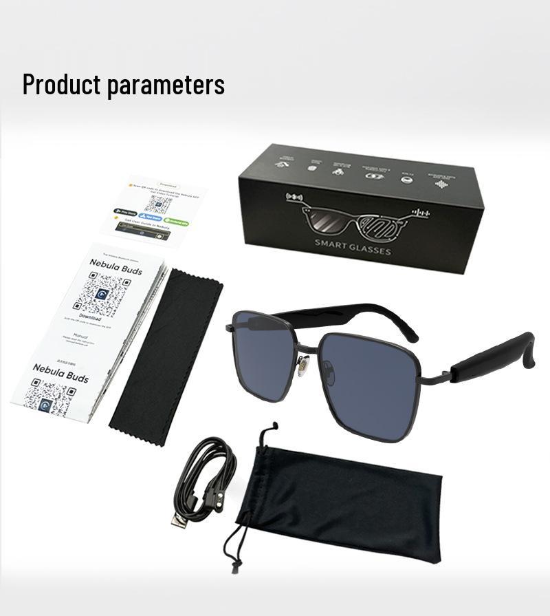 AI Bluetooth Translator Glasses: Next-Gen Sports Sunglasses with Smart Music Playback and Call Functionality.