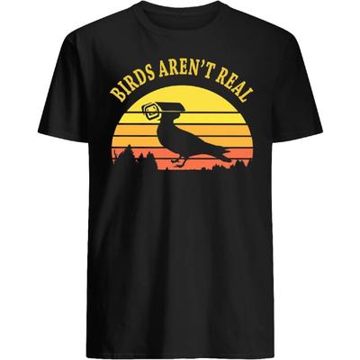 ShingoC Ltd Τα πουλιά δεν είναι αληθινά Vintage T-Shirt Μαύρο