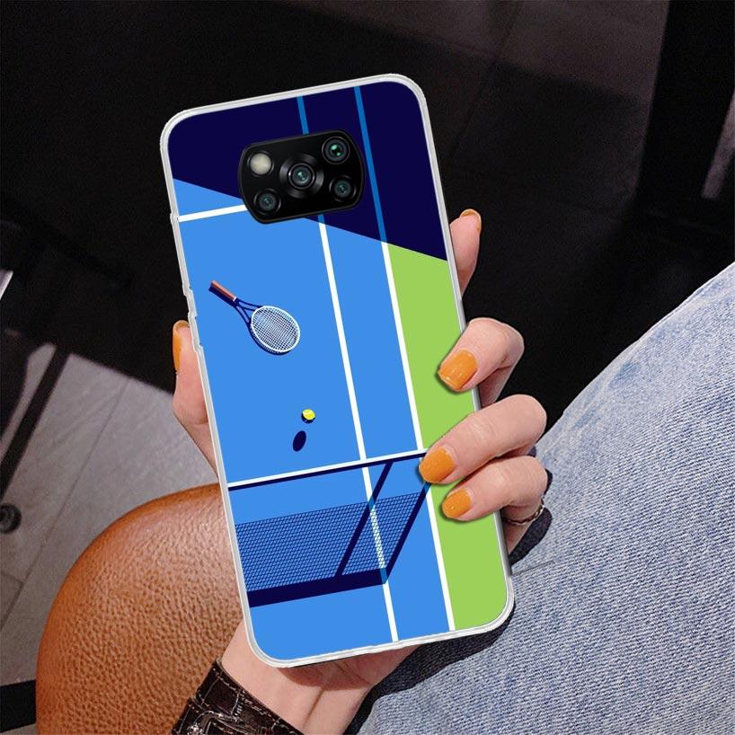 

Tennis Sport Phnoe Case for Xiaomi Poco X5 X6 X7 Pro X4 Gt F7 Ultra M8 M7 Redmi 15C 15 13C 13 12C 12 Unique Cover Coque Poco X7 Redmi 9A
