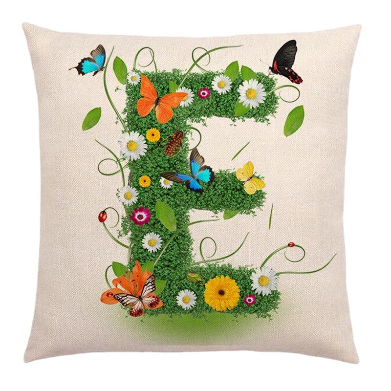 Neuer Kissenbezug Grün Kreativ Liebesbrief Kissen Liebe 26 Buchstaben Kissenbezug Sofakissenbezug